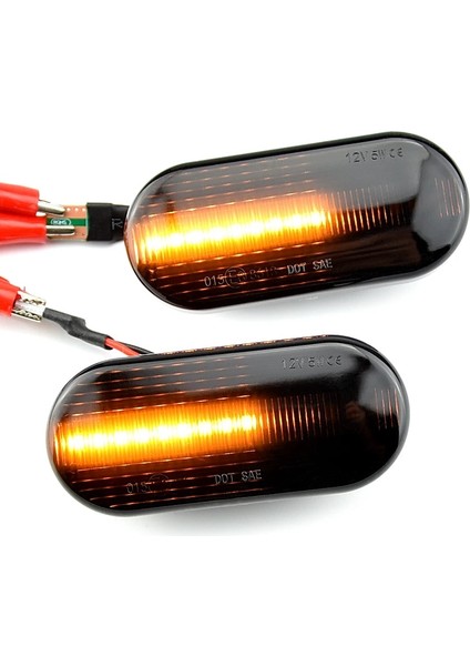 2 Adet LED Dinamik Yan Işaretleyici Dönüş Sinyali Işık Volkswagen Vw Bora Golf Assat 3bg Polo Sb6 Için Sıralı Flaşör Işık (Yurt Dışından)