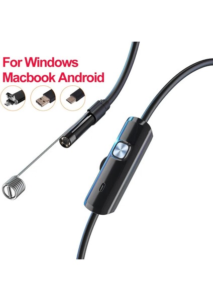 3'ü 1 Arada Stil 1 Milyon 6 LED Su Geçirmez Endoskop Kamera Esnek 3 In 1usb Borescope Kamera Androidpc Dizüstü Araba Tamir Aracı mm (Yurt Dışından)
