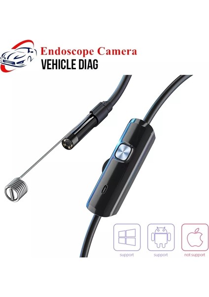 3'ü 1 Arada Stil 1 Milyon 6 LED Su Geçirmez Endoskop Kamera Esnek 3 In 1usb Borescope Kamera Androidpc Dizüstü Araba Tamir Aracı mm (Yurt Dışından) fiyatları