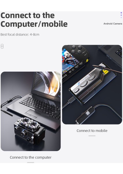 3'ü 1 Arada Stil 1 Milyon 6 LED Su Geçirmez Endoskop Kamera Esnek 3 In 1usb Borescope Kamera Androidpc Dizüstü Araba Tamir Aracı mm (Yurt Dışından) fırsatları