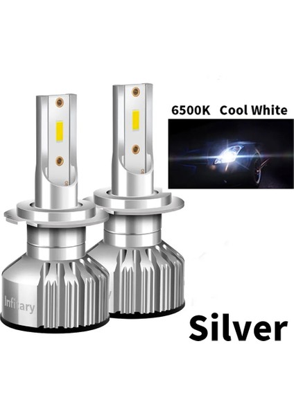 H7 Stili 6000K Soğuk Beyaz Infitary H4 H7 LED Araba Farları Ampuller Ze Lm 6500K 4500K H1 H3 H11 H Hb3 Hb4 Otomatik Sis Farları (Yurt Dışından)