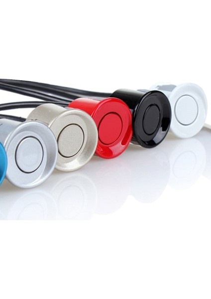 Beyaz mm Araba LED Park Sensörü Parktronik Sensörler Buzzer Ters Yedekleme Radar Algılama Radar Izleme Prob Sistemi 4 Renk (Yurt Dışından)