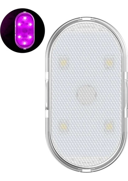 Mor Araba Iç Işık Oto Tavan Tavan Okuma Lambası LED Araba Styling Gece Işığı Mini USB Şarj Araba Işığı 5V (Yurt Dışından)