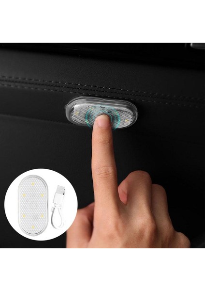 Mor Araba Iç Işık Oto Tavan Tavan Okuma Lambası LED Araba Styling Gece Işığı Mini USB Şarj Araba Işığı 5V (Yurt Dışından)