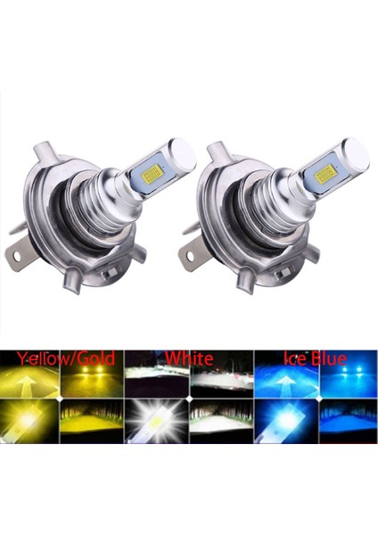 Xiyu Shop H1 Stili 8000K 2 Adet H4 H7 H11 H8 H Hb4 H Hb3 LED Mini Araba Far Ampülleri Headlam Lm Oto Sis Işığık 4300K (Yurt Dışından)