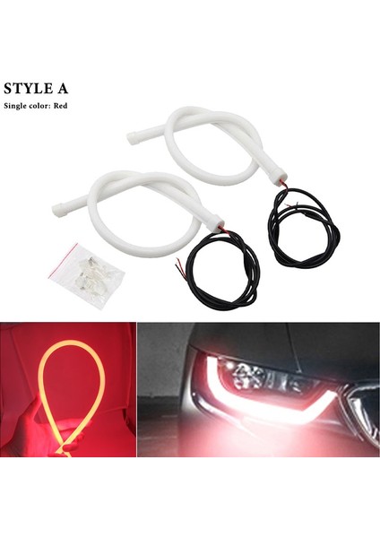 30CM Tarzı Kırmızı 2pcslot cm 12V Araba LED Esnek Şerit Işıklar Gündüz Farı Tüp Far Sürüş Işıkları Aut0 Drl Beyaz Dc 12V (Yurt Dışından) fiyatları
