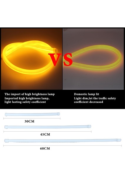 30CM Tarzı Kırmızı 2pcslot cm 12V Araba LED Esnek Şerit Işıklar Gündüz Farı Tüp Far Sürüş Işıkları Aut0 Drl Beyaz Dc 12V (Yurt Dışından) fırsatları
