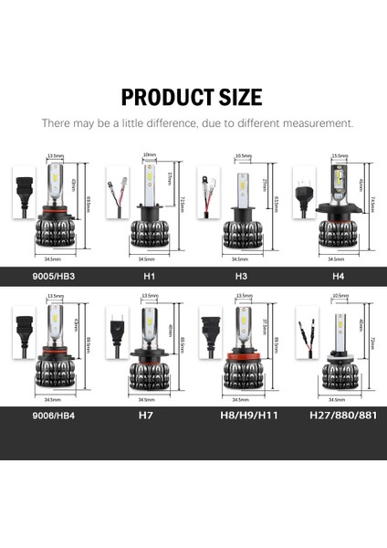 H11 Stili Yeşil Braveway Lm H4 H7 LED Far Ampülleri H4 Hilo Beam Ampuller Hb3 Bh4 Oto LED Lambalar H1 12V H11 H3 LED Ampul (Yurt Dışından)