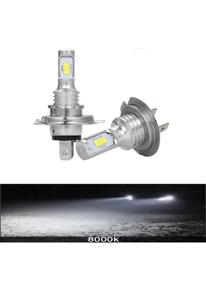 H8 Stili 8000K H4 LED H7 H11 H8 Hb4 H1 H Hb Hb H9 Araba Far Ampülleri 80W Lm Araba Aksesuarık Beyaz LED Sis Lambası (Yurt Dışından)