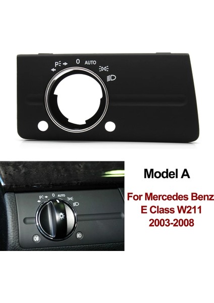 Gri Model B Stili Mercedes Benz W211 E Class Için Lhd Araba Dashboard Far Anahtarı Kapak Paneli Trim (Yurt Dışından)