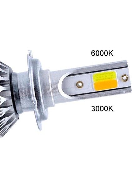 H4 Stili 12000K Süper Parlak Oto H7 H11 LED Araba Far H1 H H27 H4 LED Çift Renkli Far Kiti 3000K 6000K (Yurt Dışından)