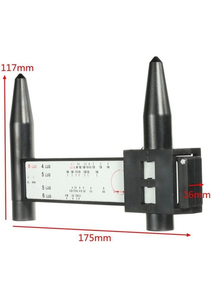 Poyra Aralığı Ölçüm Aracı Tekerlek Jant Cıvatası Modeli Kayar Pcd Ölçme Aracı Gösterge Cetvel 8 Delik Pcd Cetvel Pabuçları Çap Cetvel (Yurt Dışından) fırsatları