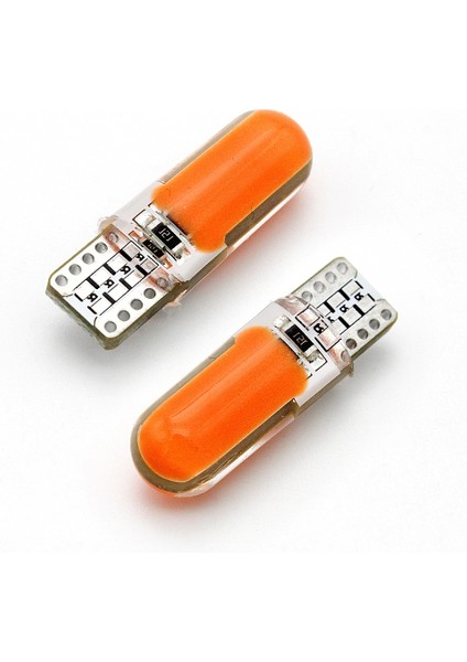 Mavi 2ADET T10 W5W Silika Jel Cob LED Araba Gümrükleme Işıkları Oto Kama Ters Ampul Dönüş Sinyali Işığı Kırmızı Mavi Sarı Beyaz 12V (Yurt Dışından) fiyatları