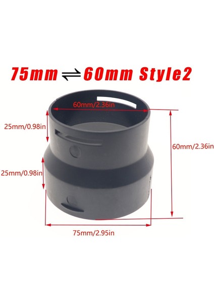 60 75 Adaptör B Stili Eberspacher Veya Webasto Için mm Oto Isıtıcı Kanal Düşürücü Hortum Tüp Bağlayıcı Isıtıcı Kanal Boru Marangoz Bağlayıcı (Yurt Dışından)