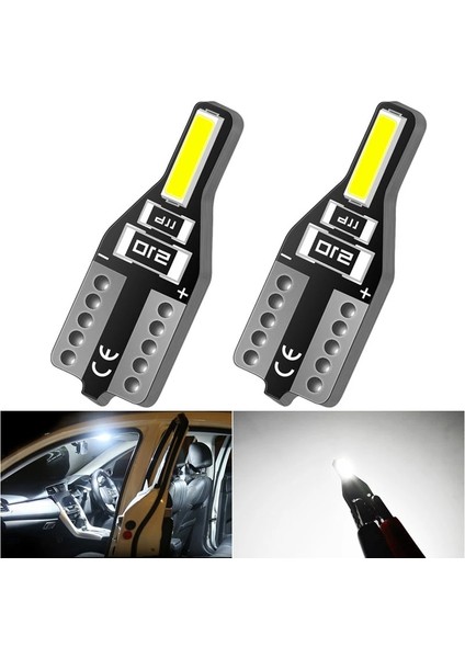 2 Parça T W5W LED Ampul Araba Iç Işık Toyota Corolla Avensis Yaris Rav4 Auris Hilux Prius C-Hr (Yurt Dışından)