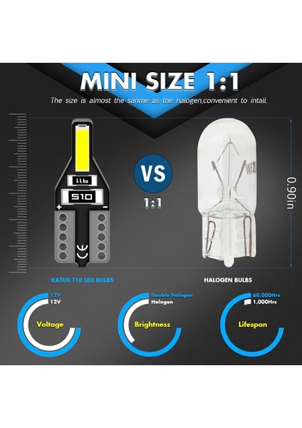 2 Parça T W5W LED Ampul Araba Iç Işık Toyota Corolla Avensis Yaris Rav4 Auris Hilux Prius C-Hr (Yurt Dışından) indirimleri