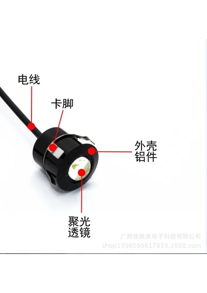 1 Ampul Stili Beyaz 5. Nesil Ters Toka Kartal Göz Lambası Günlük Çalışan Lamba Rogue Geri Vites Lambası LED Geri Vites Lambası Araba LED Işık (Yurt Dışından) fırsatları