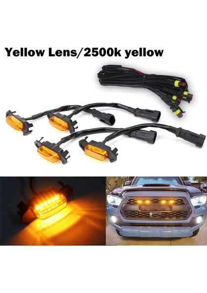 Sarı Mercek Kehribar Ijdm Raptor Tarzı Izgara Işığı LED Izgara Montaj Düzenekleri Yukarı Toyota Tacoma Için Wtrd Pro Grill Yalnızca, Ön Izgara Aydınlatması (Yurt Dışından)
