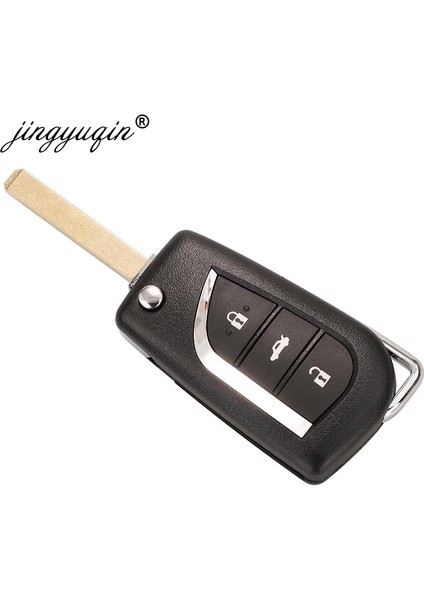 3 Düğme TOY48 Stili Jinyuq Düğme Çevirme Katlanır Uzaktan Anahtar Kabuk Toyota Levin Camry Reiz Highlander Corolla Rav4 Anahtar Kutu Va2 TOY48 TOY43 (Yurt Dışından)