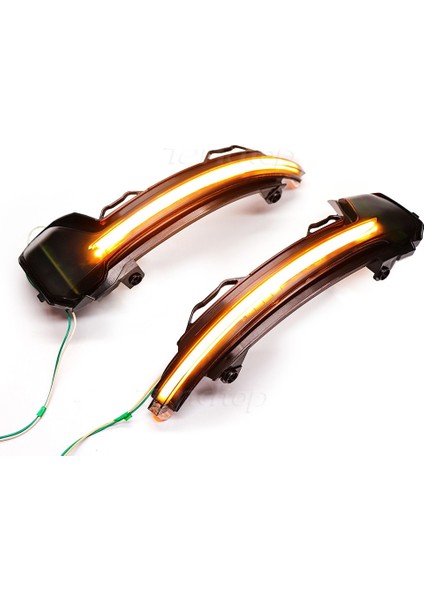 Mavi ve Sarı 2 Parça Vw Volkswagen Tiguan Mk2 Touareg Mk Dinamik LED Dönüş Sinyali Flaşör Ayna Flaşör Işık (Yurt Dışından)