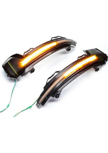 Mavi ve Sarı 2 Parça Vw Volkswagen Tiguan Mk2 Touareg Mk Dinamik LED Dönüş Sinyali Flaşör Ayna Flaşör Işık (Yurt Dışından)