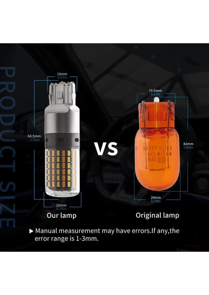 NO.3156 Beden 1 Takım Hayır Hata LED Canbus Işık W BA15S PY21W BAU15S W21W T20 Araba Drl Dönüş Sinyali Çift Mod Witchback (Yurt Dışından) fiyatları