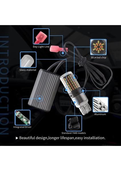 NO.3156 Beden 1 Takım Hayır Hata LED Canbus Işık W BA15S PY21W BAU15S W21W T20 Araba Drl Dönüş Sinyali Çift Mod Witchback (Yurt Dışından) modelleri