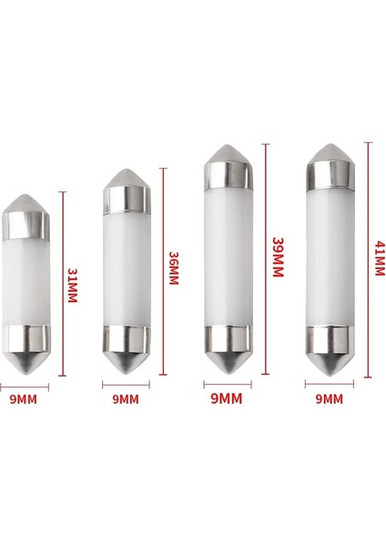 10 Parça Beyaz Stil 36MM Ob Seramik Kabuk Araba LED Ampul Harita Işığı mm C5W LED Festoon Lambası Araç Gövde Kapısı Kubbe Işık Cak 12 V (Yurt Dışından) modelleri