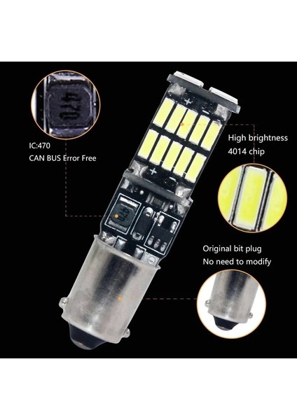 Kehribar Tarzı BAY9S 1 Adet Canbus BA9S BAX9S BAY9S H21W T4W H6W W5W LED T10 LED LED Yan Kama Işık Iç Sinyal Lambası 12V Beyaz (Yurt Dışından) fiyatları