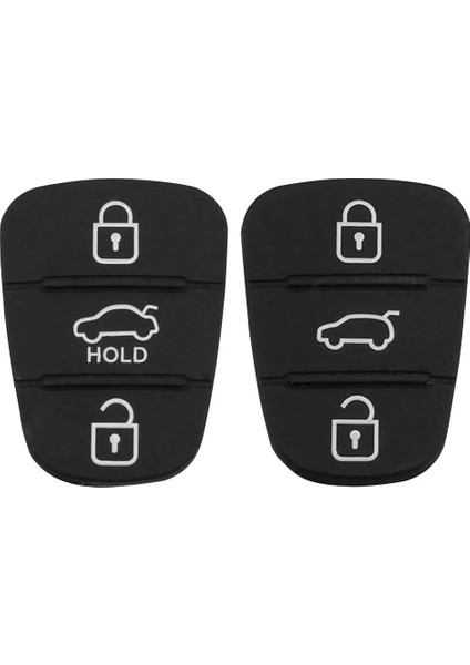 Mektup Stili Yok 3 Düğme Uzaktan Anahtarlık Kılıf Silikon Ped Değiştirme Hyundai I10 I20 I30 IX35 Için Kia K2 K5 Rio Sportage Flip Key (Yurt Dışından)