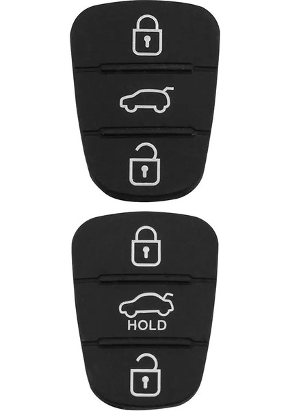 Mektup Stili Yok 3 Düğme Uzaktan Anahtarlık Kılıf Silikon Ped Değiştirme Hyundai I10 I20 I30 IX35 Için Kia K2 K5 Rio Sportage Flip Key (Yurt Dışından)