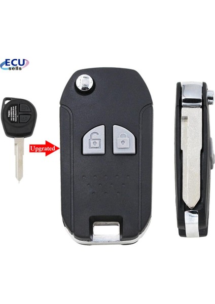 Yükseltilmiş Stil Yeni Modifiye Katlanır Çevirme Uzaktan Anahtar Kutu 2 Düğme Yedek Kabuk Çevirme Uzaktan Anahtar Kutu Suzuki Sx4 Swift Için Boş Fob (Yurt Dışından)