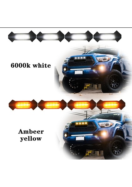 Sarı Mercek Kehribar Ijdm Raptor Tarzı Izgara Işığı LED Izgara Montaj Düzenekleri Yukarı Toyota Tacoma Için Wtrd Pro Grill Yalnızca, Ön Izgara Aydınlatması (Yurt Dışından)
