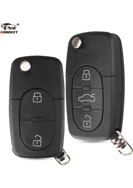 3 Düğme Stili CR1620 Dandkey Fl Düğmeleri Katlanır Uzaktan Anahtar Kabuk Kılıf Audi Tt A2 A3 A4 A6 A8 B5 Rs4 Quattr HU66 Blade CRCR1616 Tutucu (Yurt Dışından) modelleri