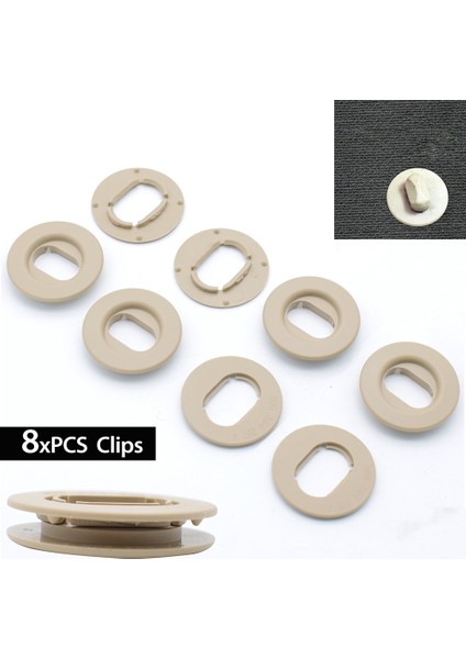 Oe Bej Oval Tarzı Araba Halı Paspas Klipleri Zemin Tutucu Tespit Kelepçesi Vw Golf 4 Polo 9n Passat cc B7 Audi A3 A4 A5 A6 Skoda Octavia Superb Için (Yurt Dışından)