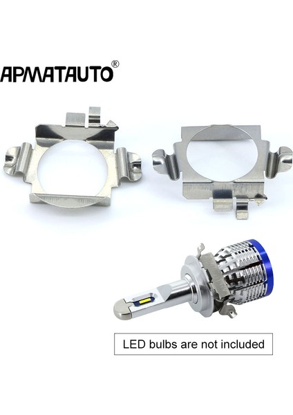 Gümüş Tarzı Apmatauto H7 LED Adaptör Tabanı Far Ampul Mercedes Ce ml Clk Gla Gl Gls Için Özel Metal Klip Tutucu Yuva (Yurt Dışından) fiyatları