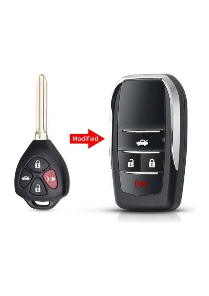 4 Düğme Stili + Düğmeler Modifiye Flip Katlanır Uzaktan Boş Anahtar Kabuk Toyota Corolla Rav4 TOY43 Için (Yurt Dışından)