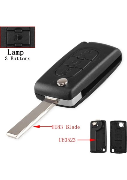 Altın Tarzı Citroen Için Keyyou Uzaktan Anahtar Durumda Peugeot Için Citroe Flip Katlanır Araba Anahtarı Kabuk Düğmeleri (Yurt Dışından)