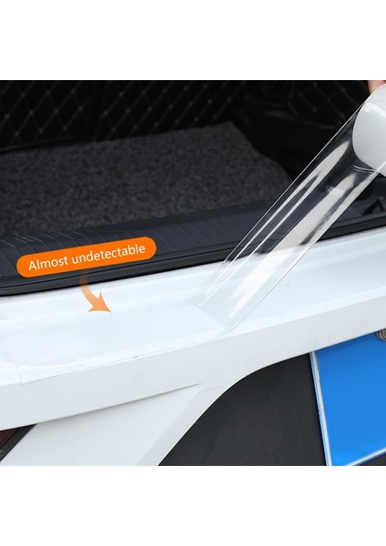 Karbon FIBER10CMX10M Stili Araba Çıkartmaları Kapı Kenar Koruyucu Evrensel Araba Kapı Eşiği Sticker Anti Scratch Şeffaf Film Koruma Tarzı Oto Aksesuarları (Yurt Dışından) fırsatları