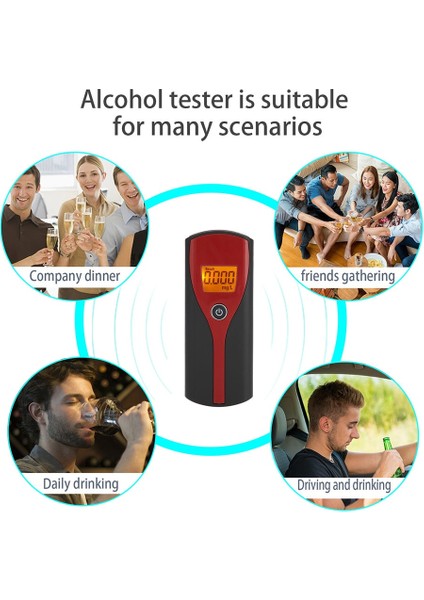 Dijital Alkol Nefes Uyarısı Nefes Test Cihazı Sesli Uyarılı LCD Ekran Hızlı Tepki Alkol Ölçüm Cihazı Park Alkol Ölçüm Cihazı (Yurt Dışından) fırsatları