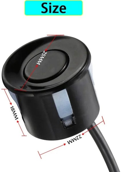 Siyah Araba LED Park Sensörü Kiti Arka Işık Ekranı Ters Yedekleme Radar Monitör Sistemi 12V (Yurt Dışından) fırsatları