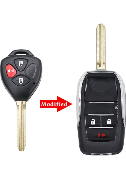 4 Düğme Stili + Düğmeler Modifiye Flip Katlanır Uzaktan Boş Anahtar Kabuk Toyota Corolla Rav4 TOY43 Için (Yurt Dışından)