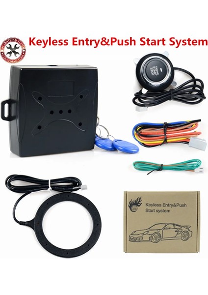 Yurtdışı 12V Araba Çalıştırma Durdurma Düğmesi Motor Basma Başlatma Düğmesi Alarm Kilidi Anahtarsız Sistem Kapısı Basma Düğmesi Dokunsal Düğmeler (Yurt Dışından)