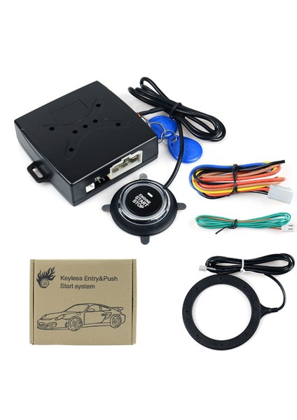 Yurtdışı 12V Araba Çalıştırma Durdurma Düğmesi Motor Basma Başlatma Düğmesi Alarm Kilidi Anahtarsız Sistem Kapısı Basma Düğmesi Dokunsal Düğmeler (Yurt Dışından)