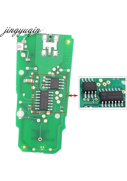 Tam Anahtar Pil Yok Jingyuqin 3 Düğmeler Akıllı Uzaktan Araba Anahtarlık Volkswagen 3c Ba 434MHZ Kımlık Fit Vw Passat B6 3c B7 Magotan cc (Yurt Dışından)