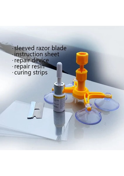 Sarı Stil Araba Ön Cam Tamir Takımı Çatlak Mandalı Sökücü Ön Cam Onarım Reçine Kiti Aracı Otomotiv Cam Nano Onarım Sıvısı (Yurt Dışından) fırsatları