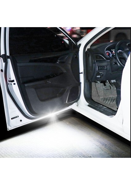 Beyaz Stil 4 Adet LED Araba Iç Kapı Işığı USB Şarj Kablosuz Manyetik LED Araba Kapısı Karşılama Işığı Güvenli Çarpışma Önleyici Sinyal Lambası (Yurt Dışından) fiyatları