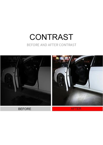 Beyaz Stil 4 Adet LED Araba Iç Kapı Işığı USB Şarj Kablosuz Manyetik LED Araba Kapısı Karşılama Işığı Güvenli Çarpışma Önleyici Sinyal Lambası (Yurt Dışından) fırsatları