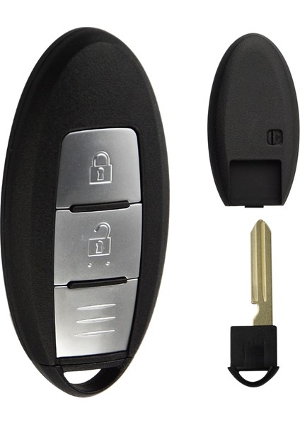Anahtar Kabuk ve Bıçak Okeytech 3 Düğmeler Akıllı Uzaktan Araba Anahtarı Kabuk Kılıf Nissan Rogue Teana Sentra Versa Anahtar Kapak Anahtarsız Küçük Acil Bıçak (Yurt Dışından)