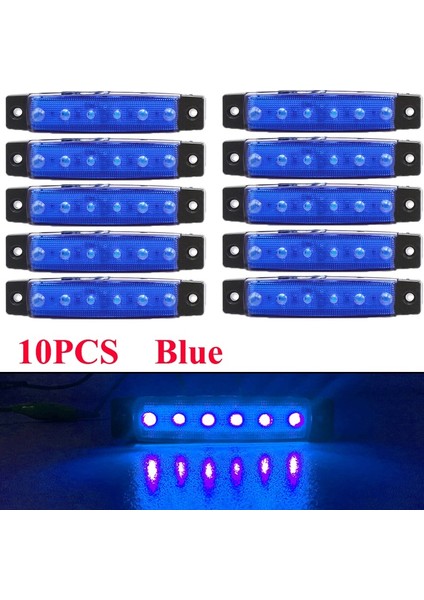 Mavi Kamyon Römorku Yan Işaret Göstergeleri Işığı Araba Sinyali Fren Arka Uyarı Arka Lambası LED 12V 24V Uyarı Lambası (Yurt Dışından)